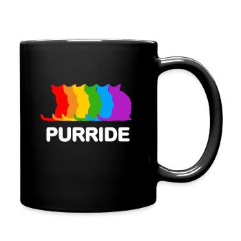Gay Pride Geschenk - Tasse einfarbig - Schwarz - Rechts