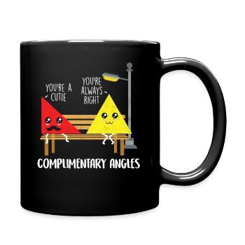 Funny Geometry Pun Gift Design Complimentary - Full Colour Mug - black - Right
