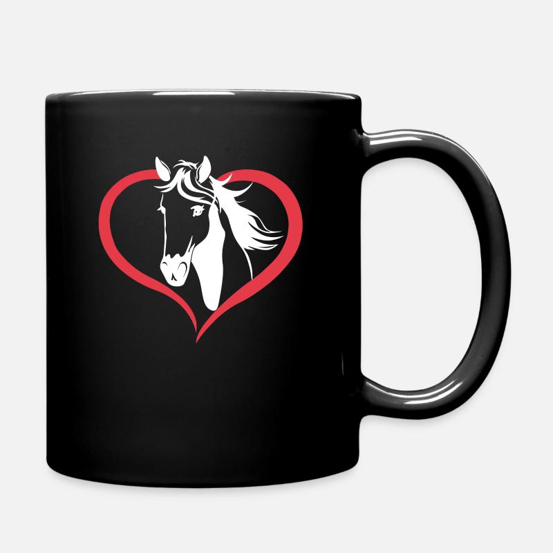 Pferd - Tasse einfarbig - Schwarz