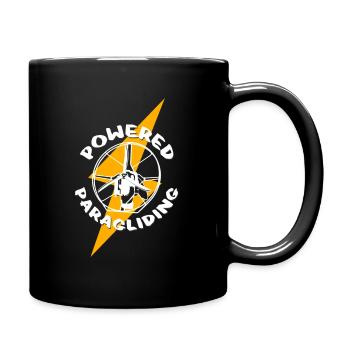Paragliding with motor paramotor gift - Full Colour Mug - black - Right