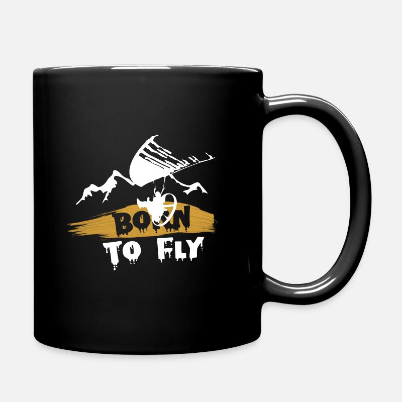 Geboren um Paramotor zu fliegen - Tasse einfarbig - Schwarz