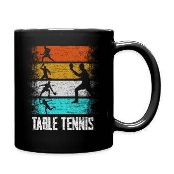 Tennis de table ping-pong rétro - Mug uni - noir - Droite