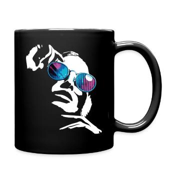 Woman with sunglasses - White Edition - Full Colour Mug - black - Right