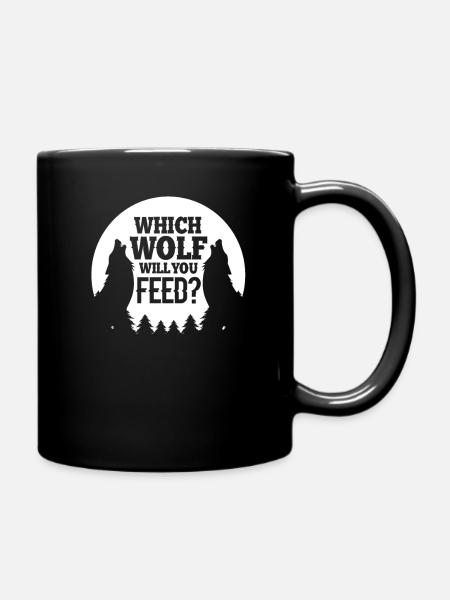 wolf - Full Colour Mug - black