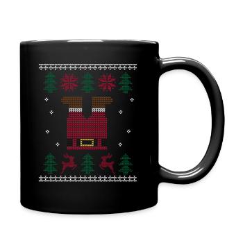 Ugly Christmas Santa Claus - Full Colour Mug - black - Right