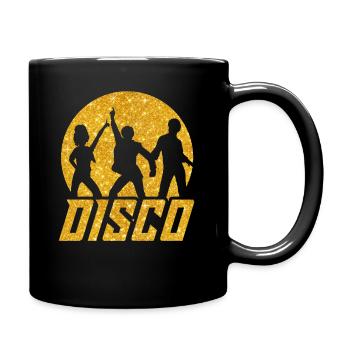 Disco Schlager 70er Jahre - Tasse einfarbig - Schwarz - Rechts