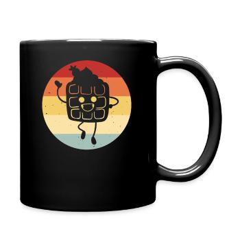 Gaufres Crêpes Douces Vintage Rétro - Mug uni - noir - Droite
