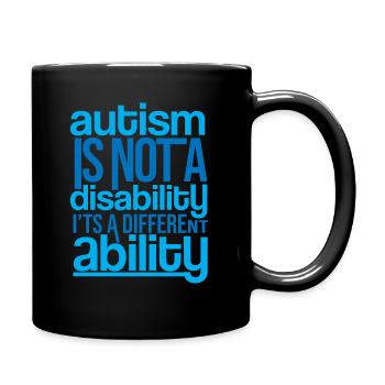 Autismus - Tasse einfarbig - Schwarz - Rechts