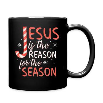Jesus Is The Reason For The Season Zuckerstange We - Mug uni - noir - Droite