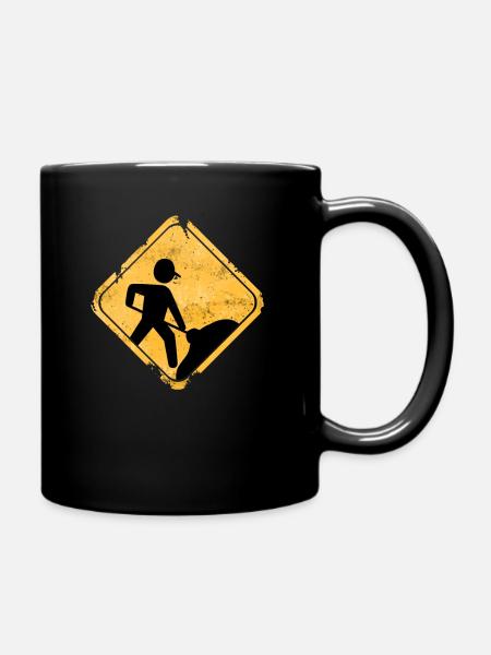 Bauarbeiter - Tasse einfarbig - Schwarz