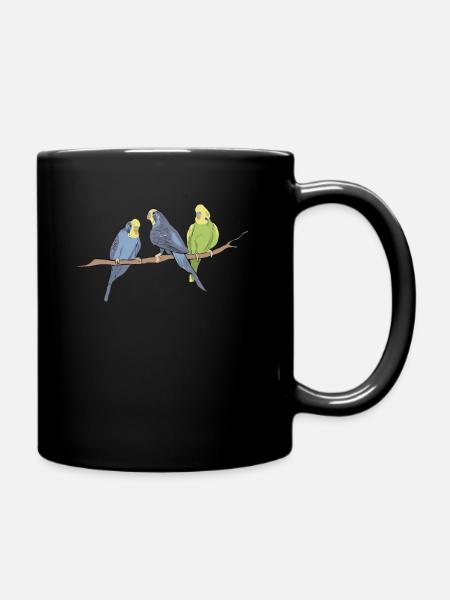 Vögel - Tasse einfarbig - Schwarz