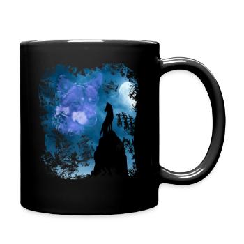 Loups,Animaux,Animaux,Fantaisie,Bien-être des animaux,Nature - Mug uni - noir - Droite