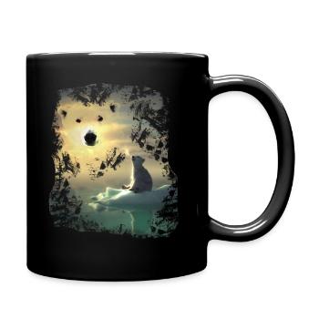 Bear,Bears,Polar Bear,Animal,Animals,North Pole,South Pole,Fantasy - Full Colour Mug - black - Right