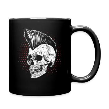 Heavy Metal Punk Rock Totenkopf Schädel - Tasse einfarbig - Schwarz - Rechts