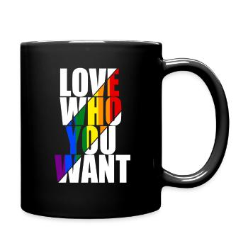 Gay Pride Geschenk - Tasse einfarbig - Schwarz - Rechts