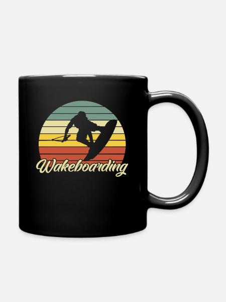 Cadeau de wakeboard - Mug uni - noir
