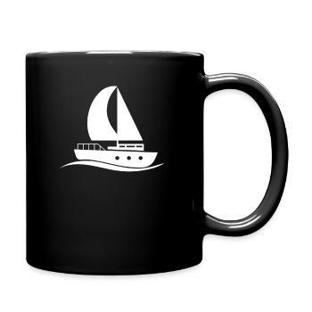 Boot - Tasse einfarbig - Schwarz - Rechts