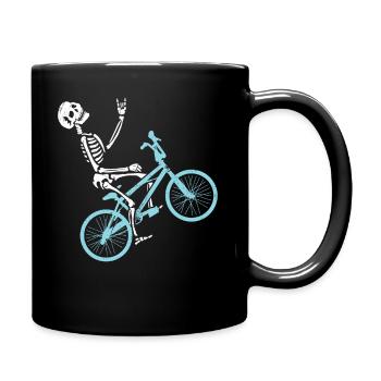 Conception de cadeau squelette de pilote BMX pour les fans de vélo - Mug uni - noir - Droite