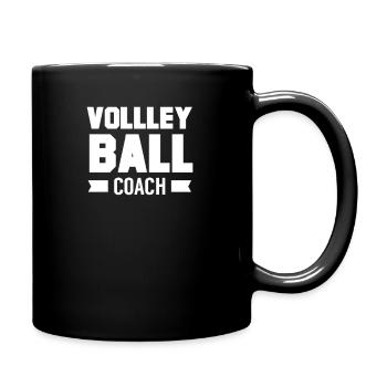 Volleyball Trainer - Tasse einfarbig - Schwarz - Rechts