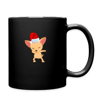 Dabbing chihuahua dog Christmas Dab dance - Mug uni - noir - Droite