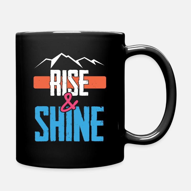 Rise&Shine - Tasse einfarbig - Schwarz