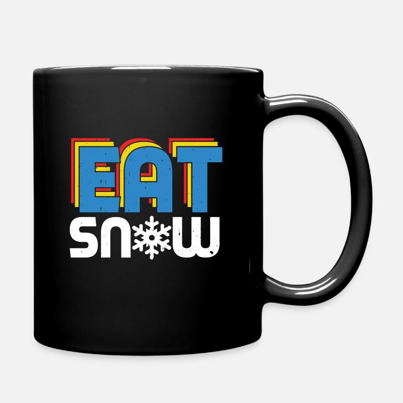 eat snow - Full Colour Mug - black