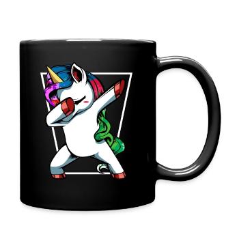 Dabbing Dab Unicorn Cute Mythical Creature Gift - Full Colour Mug - black - Right