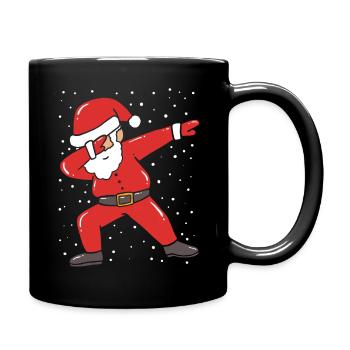 Weihnachtsmann - Tasse einfarbig - Schwarz - Rechts