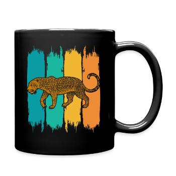 léopard - Mug uni - noir - Droite