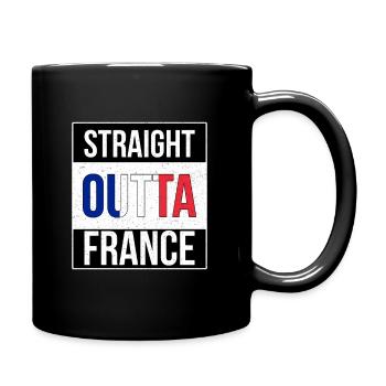 STRAIGHT OUTTA FRANCE France Frenchman - Full Colour Mug - black - Right