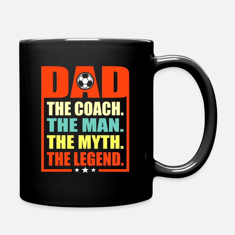 Fußball Soccer - Tasse einfarbig - Schwarz