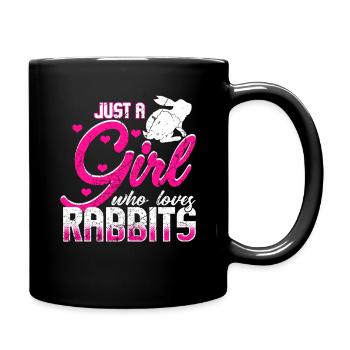 Rabbit Rabbit Farmer Rabbit Easter Bunny - Full Colour Mug - black - Right