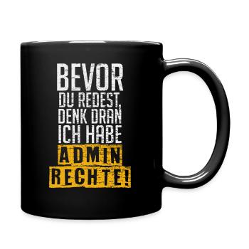 Administrator Administration Programm - Tasse einfarbig - Schwarz - Rechts