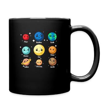Astronaut planet universe space galaxy - Full Colour Mug - black - Right
