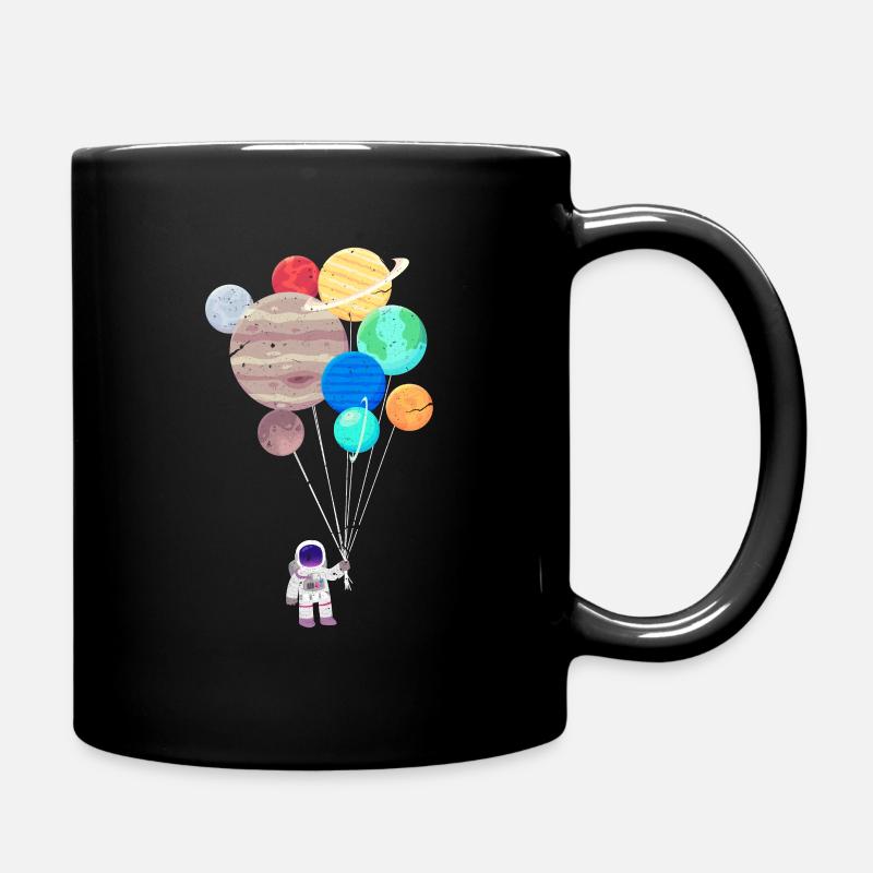 Astronaut planet universe space galaxy - Full Colour Mug - black