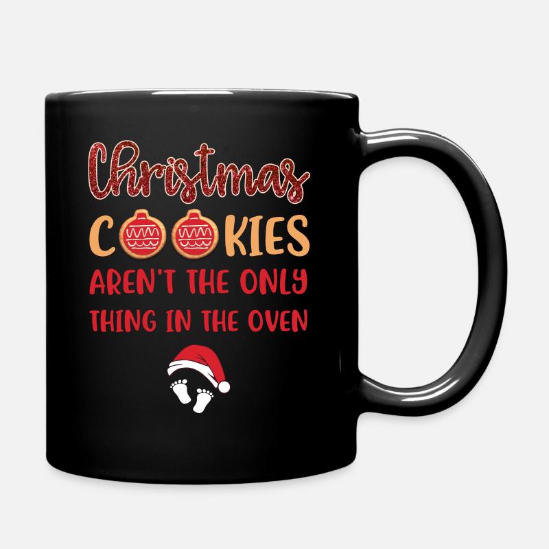 Cookie bébé annonce de grossesse de Noël - Mug uni - noir