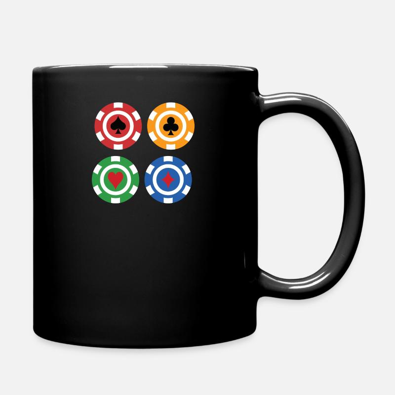 poker - Mug uni - noir