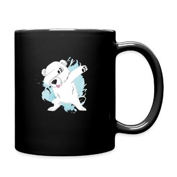 Weihnachten Eisbär Dab Eisbär Dabbing - Tasse einfarbig - Schwarz - Rechts