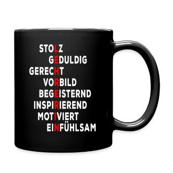 Lehrer Definition - Tasse einfarbig - Schwarz - Rechts