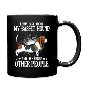 Basset Hound - Full Colour Mug - black - Right