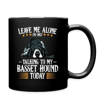 Basset Hound - Full Colour Mug - black - Right