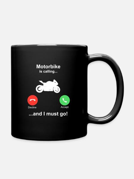 Cadeau drôle de motard de moto - Mug uni - noir