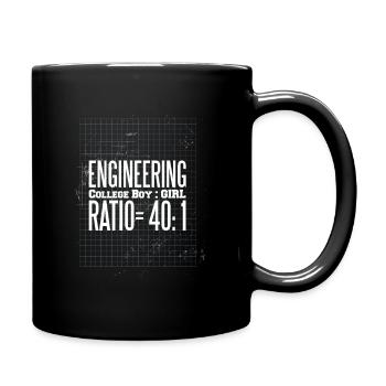 Ingenieur - Spruch Studium Mann Frau - Tasse einfarbig - Schwarz - Rechts