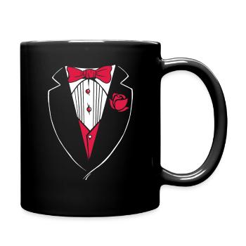 Tuxedo Anzug - Tasse einfarbig - Schwarz - Rechts
