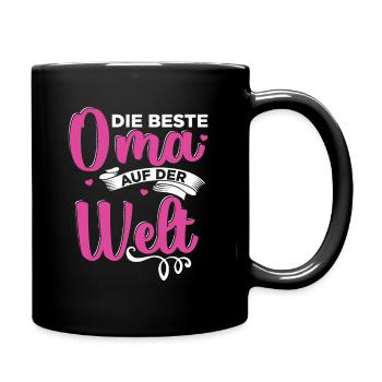 Oma - Tasse einfarbig - Schwarz - Rechts