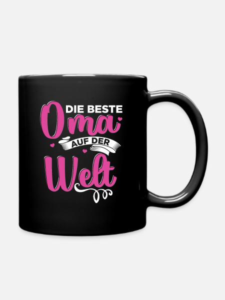 Oma - Tasse einfarbig - Schwarz