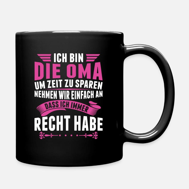 Oma - Tasse einfarbig - Schwarz