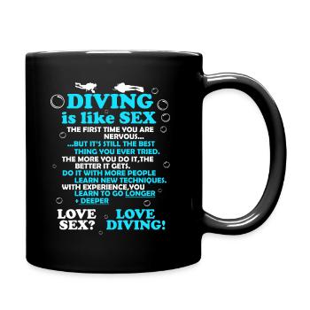 Plongée sous-marine plongée sous-marine amour - Mug uni - noir - Droite