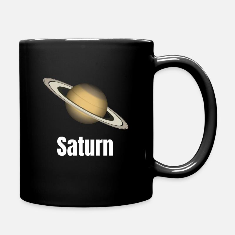 Saturne - Anneau de système solaire planète - Mug uni - noir