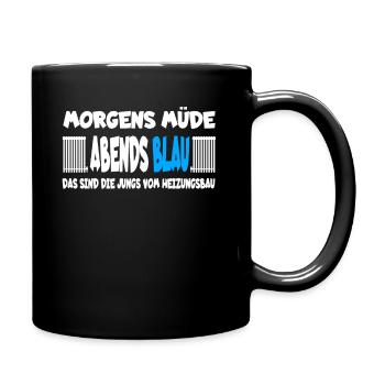 Heizungsbau Heizungsinstallateur - Tasse einfarbig - Schwarz - Rechts